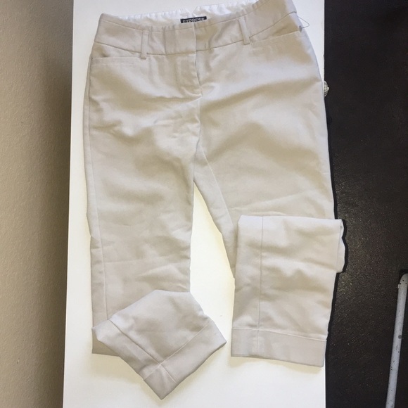 Express columnist women’s pant color cream. - Picture 1 of 4